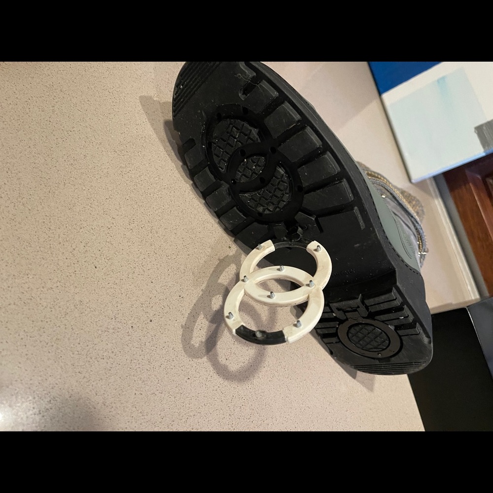 WORN ONCE CHANEL knit boots - Picture 4 of 5